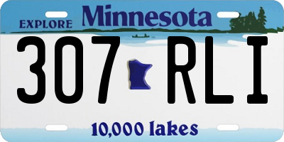 MN license plate 307RLI