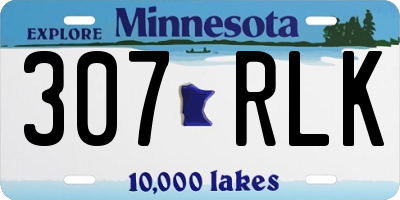 MN license plate 307RLK