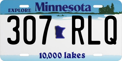 MN license plate 307RLQ