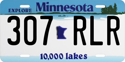 MN license plate 307RLR