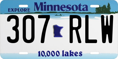 MN license plate 307RLW