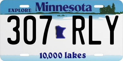 MN license plate 307RLY