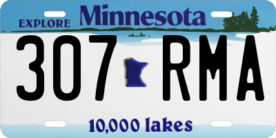 MN license plate 307RMA