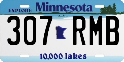 MN license plate 307RMB
