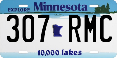 MN license plate 307RMC