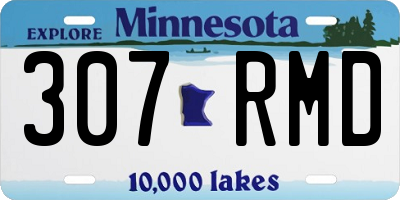 MN license plate 307RMD