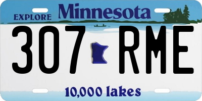MN license plate 307RME