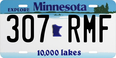 MN license plate 307RMF