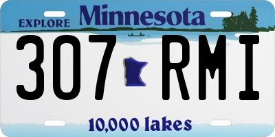 MN license plate 307RMI