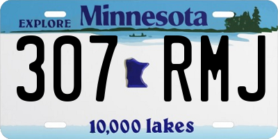 MN license plate 307RMJ
