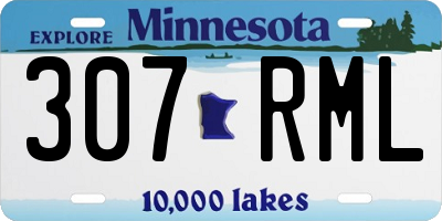 MN license plate 307RML
