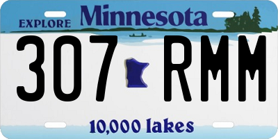 MN license plate 307RMM