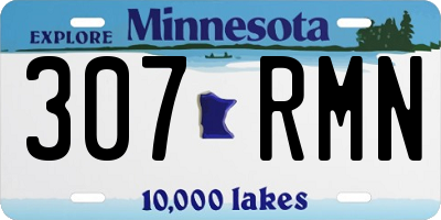 MN license plate 307RMN
