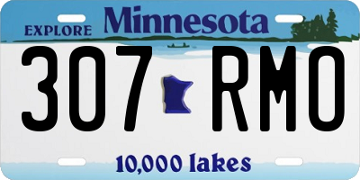 MN license plate 307RMO