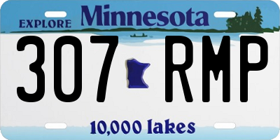 MN license plate 307RMP