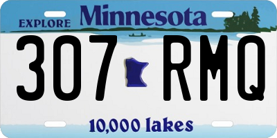 MN license plate 307RMQ
