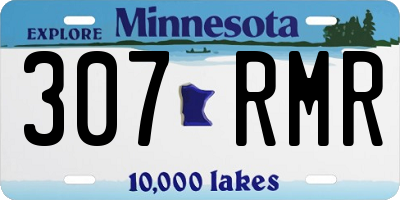 MN license plate 307RMR