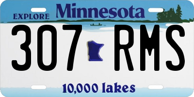 MN license plate 307RMS