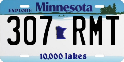 MN license plate 307RMT