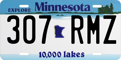 MN license plate 307RMZ