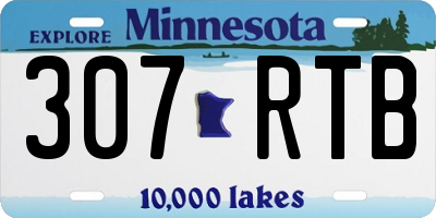 MN license plate 307RTB