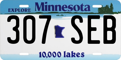 MN license plate 307SEB