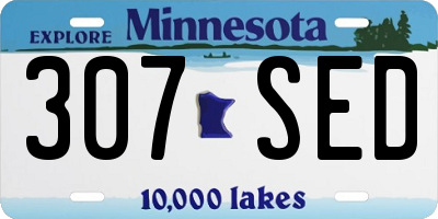 MN license plate 307SED