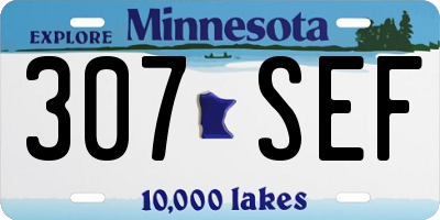 MN license plate 307SEF