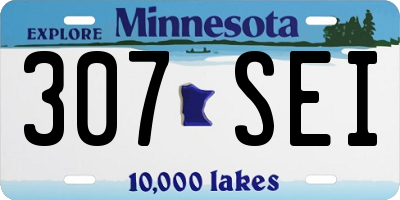 MN license plate 307SEI