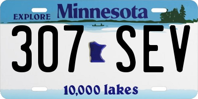 MN license plate 307SEV