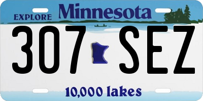 MN license plate 307SEZ