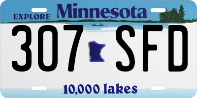 MN license plate 307SFD