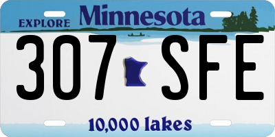 MN license plate 307SFE