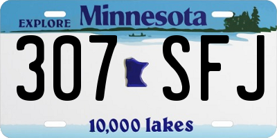 MN license plate 307SFJ