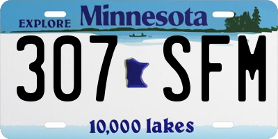 MN license plate 307SFM