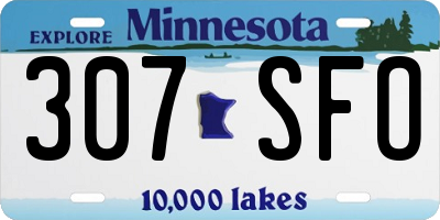 MN license plate 307SFO