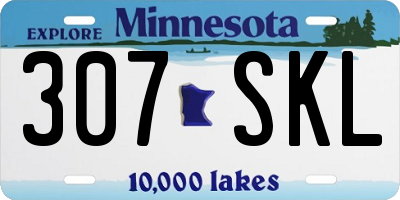 MN license plate 307SKL