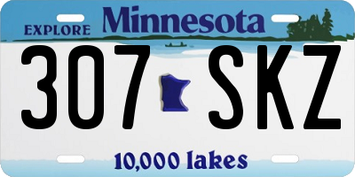 MN license plate 307SKZ