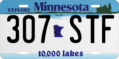 MN license plate 307STF