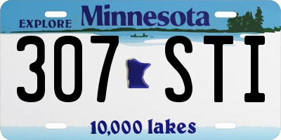 MN license plate 307STI