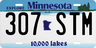 MN license plate 307STM