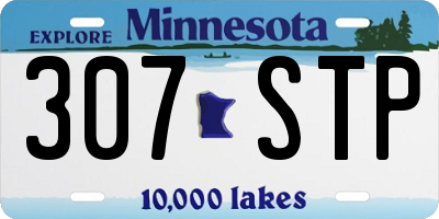 MN license plate 307STP