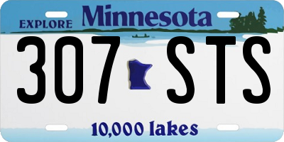 MN license plate 307STS