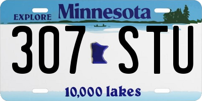 MN license plate 307STU
