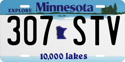 MN license plate 307STV