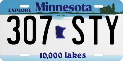 MN license plate 307STY