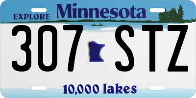 MN license plate 307STZ