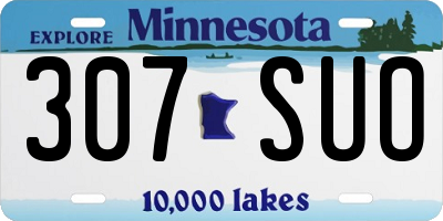 MN license plate 307SUO