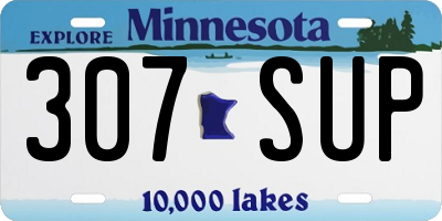 MN license plate 307SUP