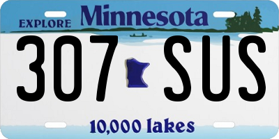 MN license plate 307SUS